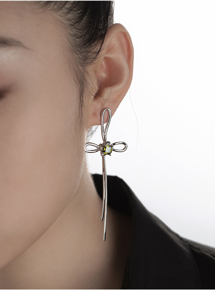 Swastika Knot Inlay Earrings