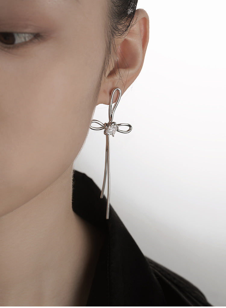 Swastika Knot Inlay Earrings