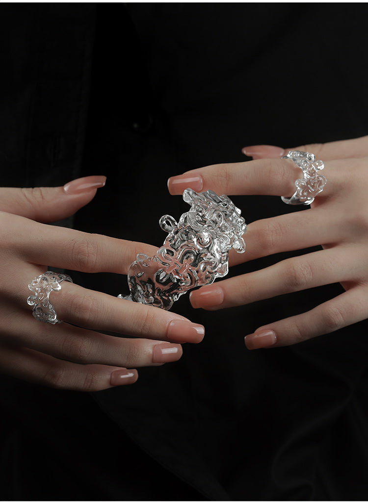 CARVED RESIN SWASTIKA-KNOT BANGLE